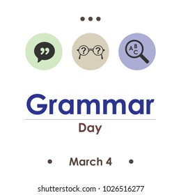 vector illustration for grammar day in March