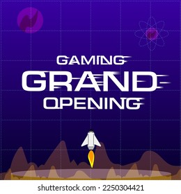 vector illustration grand opening gaming style