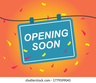 Vector illustration of a grand opening or re-opening, a background for a new store, etc. Banner template