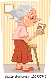 Vector illustration of a grandmother.