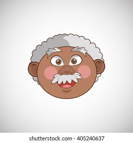Vector illustration of Grandparents, graphic design