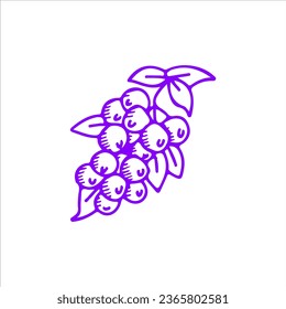 ilustración vectorial del contorno de uva
