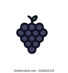 vector illustration Grape. Simple design fruit. isolated on a white background.  I hope you will love this Grape vector Illustration.