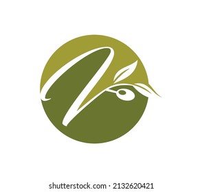 A vector illustration of Grape Vine Monogram Initial Logo Letter I