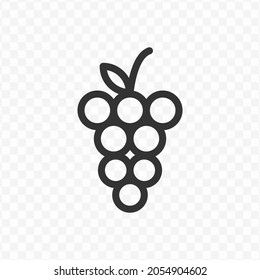 Vector Illustration Of Grapes Icon In Dark Color And Transparent Background(png).