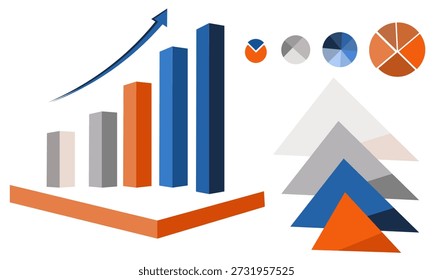 vector illustration of a graph,  Growth Strategy Editorial Abstract Illustration