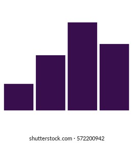 Vector Illustration of Graph Icon in Purple