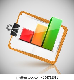 Vector illustration of a graph on paper