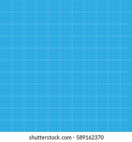 Vector illustration graph plotting grid paper seamless pattern, texture. Square grid background. Seamless millimeter paper