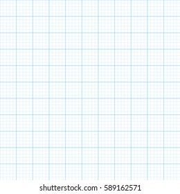Vector illustration graph plotting grid paper seamless pattern, texture. Square grid background. Seamless millimeter paper