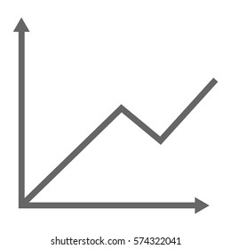 Vector Illustration of Graph Sheet in Grey Icon
