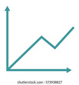 Vector Illustration of Graph Sheet Icon in Green
