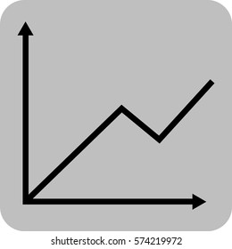 Vector Illustration of Graph Sheet Icon in black