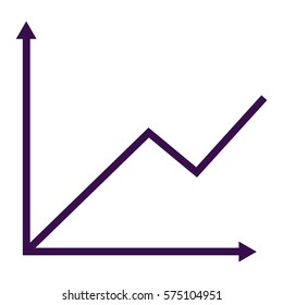 Vector Illustration of Graph Sheet Icon in Purple
