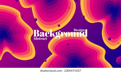 Vector Illustration Graphic Abstract Curve Paper Cut Round Geometric Modern Background Trendy