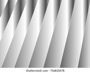 vector Illustration graphic art background,abstract white and grey geometric texture,grey gradient bright spiral convex origami overlap shiny winding surface easy metal 3d ribbon,new stainless,plastic