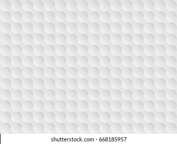vector Illustration and graphic background, abstract white and gray color geometric texture, clean white color gradient cavity circle 3d architecture surface seamless pattern, golf ball surface