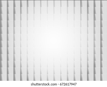 vector Illustration and graphic background, abstract white and gray color geometric texture, soft gray color gradient overlap paper sheets and circle smooth surface at center background