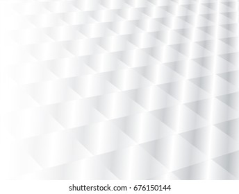vector Illustration and graphic background, abstract white and gray color geometric texture, clean soft gray color gradient deep and cavity square perspective
