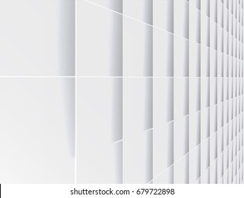 vector Illustration and graphic background, abstract white and gray color geometric texture,clean soft gray color gradient level overlap continuity paper sheets and straight smooth surface perspective