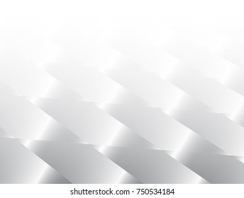 vector Illustration graphic background, abstract white and grey geometric texture, clean soft grey gradient bright curly convex shiny winding reflection surface metal 3d ribbon line or paper new plastic