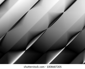 vector Illustration and graphic background,abstract white and gray geometry texture,black grey gradient light shadow shiny reflection elegance origami square grid tracery surface metal 3d new aluminum