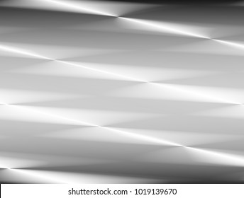vector Illustration graphic background,abstract white gray geometry texture,grey gradient shiny reflect light elegance curly stripe warp zigzag surface simple effect plastic 3d silver aluminum steel