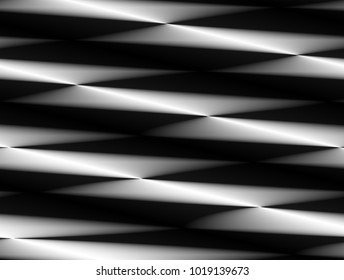 vector Illustration graphic background,abstract white gray geometric texture,black grey gradient shiny reflect light elegance curly stripe warp surface simple effect plastic 3d silver aluminum steel