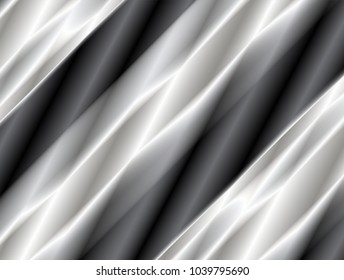vector Illustration graphic background,abstract white gray geometry texture,grey gradient bright shiny reflect light elegance curly origami stripe wrinkle surface simple effect fabric 3d plastic scene