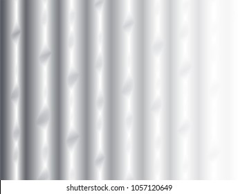 vector Illustration graphic background,abstract white gray geometry texture,grey gradient bright shiny reflect light elegance curly stripe surface simple effect line twist metal,steel,lead,aluminum 3d