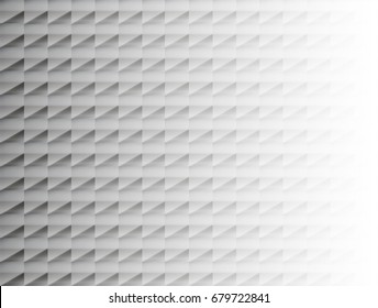 vector Illustration and graphic background,abstract white and gray color geometric texture,clean soft gray color gradient convex curly grid layer and triangle shapes in square straight with horizontal