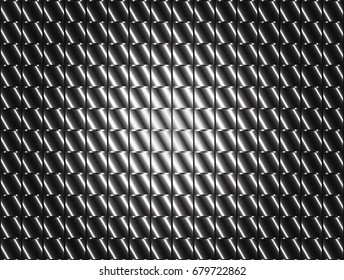 vector Illustration and graphic background,abstract white and gray geometric texture,dark gray gradient square shapes luxury shiny metal surface with incline light lines and spotlight center tile