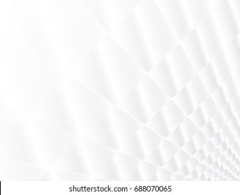 vector Illustration and graphic background,abstract white and gray geometric texture, clean soft gray color gradient incline overlap square and shiny groove of tiles perspective