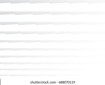 vector Illustration and graphic background,abstract white and gray geometric texture,clean soft gray color gradient serrated lines horizontal look like staircase overlap, quirk layer level perspective