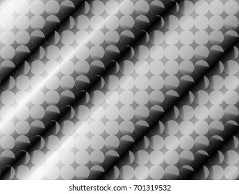 vector Illustration and graphic background,abstract white and gray geometric texture, gray gradient smooth surface 3d metal or plastic,circle tracery with curly convex and dark groove of plastic mat