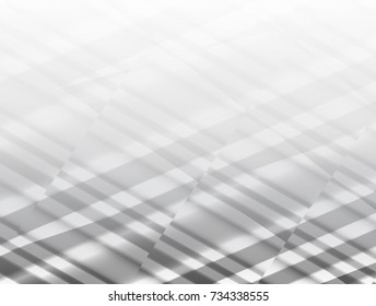 vector Illustration and graphic background,abstract white and gray geometric texture,soft gray gradient shiny incline serrated groove surface overlap of plastic or aluminum or paper,cross line tracery