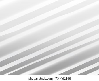 vector Illustration and graphic background,abstract white and gray geometric texture,clean soft gray gradient shiny incline serrated groove surface of plastic or metal or aluminum,same staircase