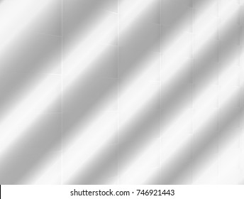 vector Illustration and graphic background,abstract white and grey geometric texture,clean grey gradient oblique groove shiny smooth curly convex surface metal or plastic of tile and wall perspective