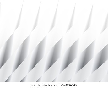 vector Illustration graphic background,abstract white and grey geometric texture,clean soft grey gradient bright spiral convex serrated shiny winding surface metal 3d ribbon line,new stainless,plastic