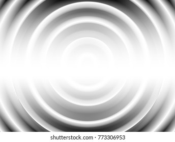 vector Illustration and graphic background,abstract white and gray geometric texture,grey and black gradient bright curly convex deep groove shiny reflection 3d surface circle aluminum,plastic ripples