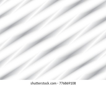 vector Illustration graphic background,abstract white gray geometry texture,clean grey gradient curly convex shiny reflection 3d twist plastic warp stripe effect surface,aluminum,plastic background