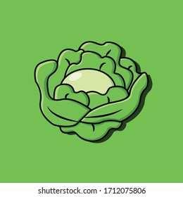 Vector illustration graphic of cabbage. Perfect for logo, healthy product, or food poster
