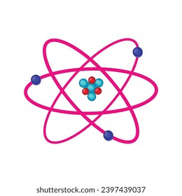 ilustración vectorial cartografía gráfica de la ciencia molecular atómica