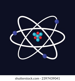 vector illustration graphic cartoon of atom molecular science