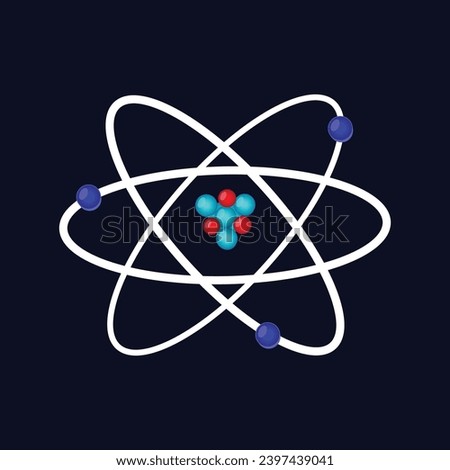 vector illustration graphic cartoon of atom molecular science