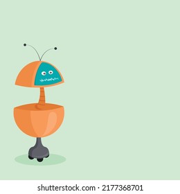 Vector illustration graphic of a cartoon robot character