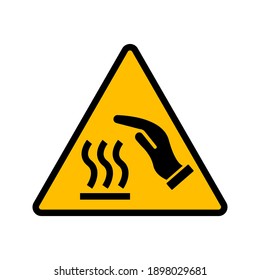 Vector And Illustration Graphic Caution Do Not Touch Hot Surface Symbol,Yellow Triangle Warning Dangerous Icon