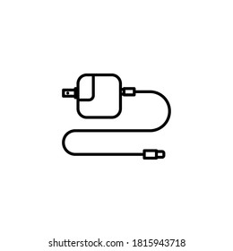 Vector illustration graphic of charger for  laptop, tablet, or smartphone in outline style