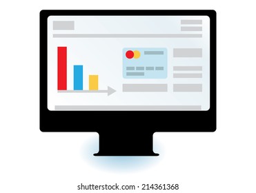 Vector illustration of an graphic commerce in the internet