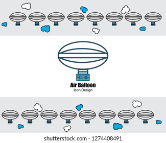 Vector illustration of graphic concept hot air balloons on the sky - Vector